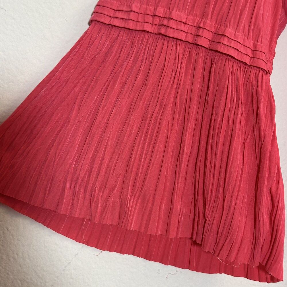 Chicos Flare Sleeve Blouse 16/3 crinkle, 3/4 sleeves, Dressy, Coral/Pink SPRING - Picture 3 of 8